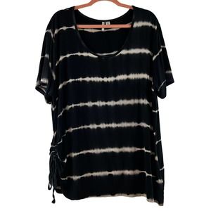 Cato Black and White Tie Dye Short Sleeve Tee Size 18/20W